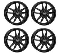 4x Llantas Rial Lucca 6.5Jx17 ET45 4x100 diamant-schwarz compatible con HONDA Jazz