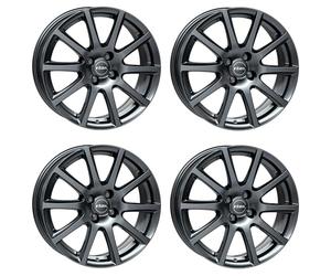 4x Llantas Rial Milano 5.5Jx14 ET43 4x100 titanium compatible con KIA Picanto Rio