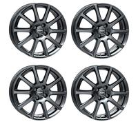 4x Llantas Rial Milano 7.0Jx17 ET44 4x100 titanium compatible con OPEL Adam Agila B Corsa Meriva