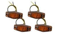 4x Luces Laterales Ámbar LED 12V-24V Camión Remolque | 4 unidades, posición/marcación, carcasa AS negra, golpes, SUV furgoneta