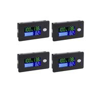 4X Monitor de Capacidad de Batería, Medidor de Batería de 10-100 V, Medidor Indicador de Temperatura de Voltaje de Porcentaje de 12 V 24 V 48 V En