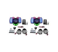 4X Motocicleta Altavoces EstéReo InaláMbrico Reproductor de MP3 Impermeable FM Audio para Motor Scooter Bicicleta ATV UTV