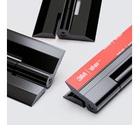 4x NegroBisagras de piano: no se requiere pegamento, Autoadhesivas. Autoadhesivas. Plástico NegroAcrílico 150mm