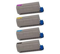 4X Oki Rebuilt Toner Set für Oki C: C 5500 N C 5550 MFP C 5550 N Farben: CMYB Set