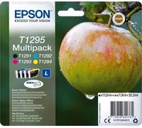 4x Original Epson Tinta Cartucho T1295 WF3540-DTWF WF3010DW WF3520DWF WF3530 Set