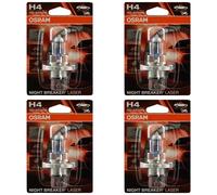 4x OSRAM NIGHT BREAKER® LASER NEXT GENERATION H4 +150 1650/1000 lm 3900 K