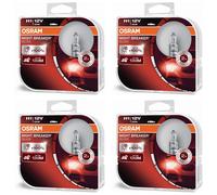 4x OSRAM NIGHT BREAKER SILVER H1 DuoBox 3200 K 1550 lm Bombilla