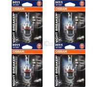 4x Osram Night Breaker UNLIMITED H11 12V 55W Base PGj19-2
