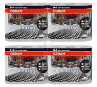 4x Osram SilverStar 2.0 +60% DUO Pack H4 Halógeno 12V 60/55W P43t