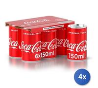 4x Pack Múltiple Coca Cola Lata Aluminio Ml 150X6 Mini