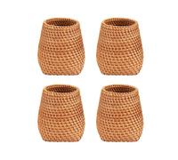 4X Palillos de Ratán Tubo Pala Cucharas Cubo Cuchillos para la Cena Tenedores Vajilla Caja de Almacenamiento Cestas de Almacenamiento en El Hogar