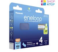 4x Panasonic Eneloop Baterías Recargables AAA 800mAh NiMH + Estuche