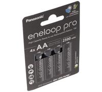 4x Panasonic Eneloop Pro AA 2500mAh 1.2V NiMH Baterías Recargables