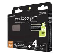 Panasonic Pilas recargables Eneloop Pro BK-3HCDE AA (R6) Negro mín. 2500 mAh 4 piezas + caja