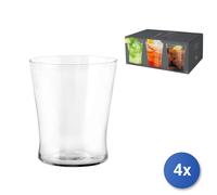 4x Paquete H&H 6 Vasos De Vidrio Cónica Cc 370