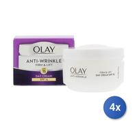4X Paquete Olay Cara Tonifica Y Reafirma 50 Ml. Crema De Día Fp15