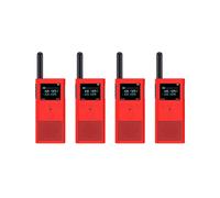 4X para Walkie Talkie 2S Funda Protectora Funda de Silicona Interphone Carcasa Protectora Anti-Caída Accesorios,Rojo