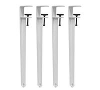 4x Pata Mesa de Metal,Patas de Abrazadera para Mesa de Comedor,Patas Ajustables en Forma de F,Pies de Muebles en Hierro para Mesa de Café,Muebles,Se Puede Instalar sin taladrar (71cm(28in),White)