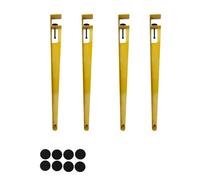 4X Patas de Abrazadera de Mesa,Pies de Escritorio de Comedor en Forma de F,Piernas de Muebles de Bricolaje de Hierro,para Bancos de Trabajo,Escritorios,Diseño Sin Perforación (76cm,Yellow)