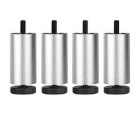 4x Patas de Muebles Regulables 6cm 8cm 10cm 12cm 15cm 18cm 20cm 25cm 30cm,Patas de Mesa de Metal,Pies Intercambiables de Aleación de Aluminio para Sofá Cama,Vástago Roscado M6 (20cm(7.9in),Silver)