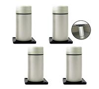 4X Patas de sofá Ajustables, piernas de Muebles de plástico, pies de gabinete de TV, Patas de Soporte de la Mesa de té, con un Solo Carga de Carga de 30 kg, 0-15 mm Ajustable (3.1 pulgadas/80 mm,