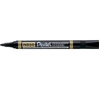 4x Pentel N850 NEGRO PUNTA REDONDA ROTULADOR PERMANENTE bolígrafos. Medio Bala tip.n850-a