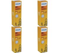 4x Philips Vision H3 Halógena Hasta 30% Más Luz 55W 12V Bombillas De Automóvil
