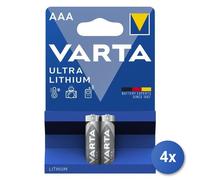 4x Pilas De Litio Varta Ultra Lithium AAA Blister De 2