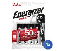 4x Pilas Tipo AA Alkalinas Energizer Max