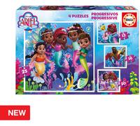 4x Puzzles Progresivos Ariel 12-25 - EDUCA