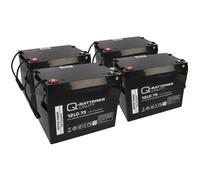 4x Q-Batteries 12LC-75 / 12V-77Ah Plomo Pila Ciclo Tipo AGM - Profundo Cycle