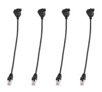 4X RJ45 Hembra A Macho Adaptador de Cable de Extension de Red Montaje En Panel de 27 cm