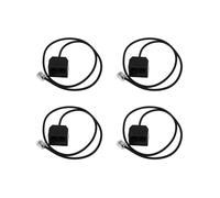 4X Rj9 4P4C Macho A Doble Puerto Hembra Conector Adaptador de Teléfono Cable Cable Extensión del Cable