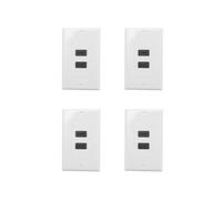 4X Salida de Panel de Placa Frontal de Pared de 2 Puertos 1080P Cubierta Acoplador Enchufe Caliente