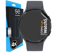 4x se® Protector 3D Antirreflejo para Samsung Galaxy Watch 5 44mm, Protección Solar, Compatible con Huellas y FaceID, Instalación sin Burbujas, Mate, Resistente a Golpes y Arañazos, Matériau TPU