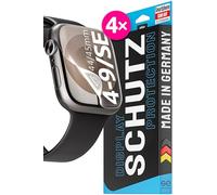 4x se® Protector 3D Transparente para Apple Watch 44 / 45mm, Autorreparable, Compatible con Huellas y FaceID, Instalación sin Burbujas, Ultranítido, Resistente a Golpes y Arañazos, Matériau TPU