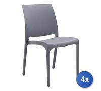 4X Silla De Exterior Bica 300 9 VOLGA Gris Claro