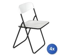 4X Silla Metal F.A.R. 200BIA POKER Blanca