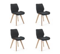 4x silla tapizada sj0159 negra
