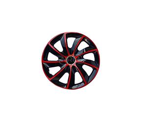 4x Tapacubo negro rojo 13 Pulgadas Stig Extra de NRM, Tapacubos universales 13"