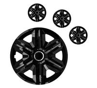 4X Tapacubos 15" Para Discos Negros Nuevos Fast Lacados + Círculo Lote De 4 Pcs