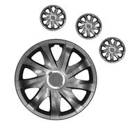 4X Tapacubos De 16" Para Discos Drift Grafito Nuevo + Círculo Lote De 4 Pcs