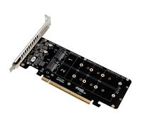 4X Tarjeta de ExpansióN PCIE 4.0 Dual-Disk PCIeX16 una M.2 M-Key NVME SSD, 5619