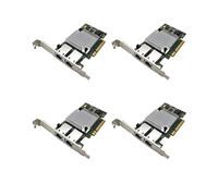 4X Tarjeta de Red Ethernet de Doble Puerto 10G X540-T2 PCIE-X8 X16 Adaptador de Extensión de Red Compatible con Synology NAS
