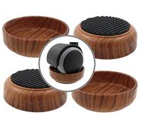 4X Tazas Posavasos de Ruedas - Efecto Madera Oscura - con Base de Goma Antideslizante - Protegen el Suelo y Evitan Que los Muebles se Muevan - por Lifeswonderful
