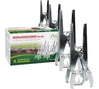 4x Trampas de topo Gardigo® Trampa de topo profesional Pinzas de metal