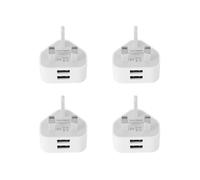 4X Universal Usb Uk Plug 3 Pin Wall Charger Adapter with Usb Travel Charger Charging for Phone (2 Port)