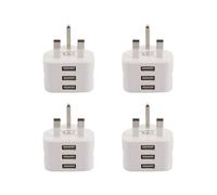 4X Universal Usb Uk Plug 3 Pin Wall Charger Adapter with Usb Travel Charger Charging for Phone (3 Port)