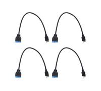 4X Usb 3.1 Encabezado del Panel Frontal A 3.0 20 Cable de Extensión Cabeza para Placa Madre 20Cm