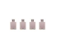 4X USB Tarjeta de Sonido 7.1 Externo USB A Jack 3.5mm Auriculares Adaptador Estéreo Audio Micrófono Tarjeta de Sonido para Ordenador Personal